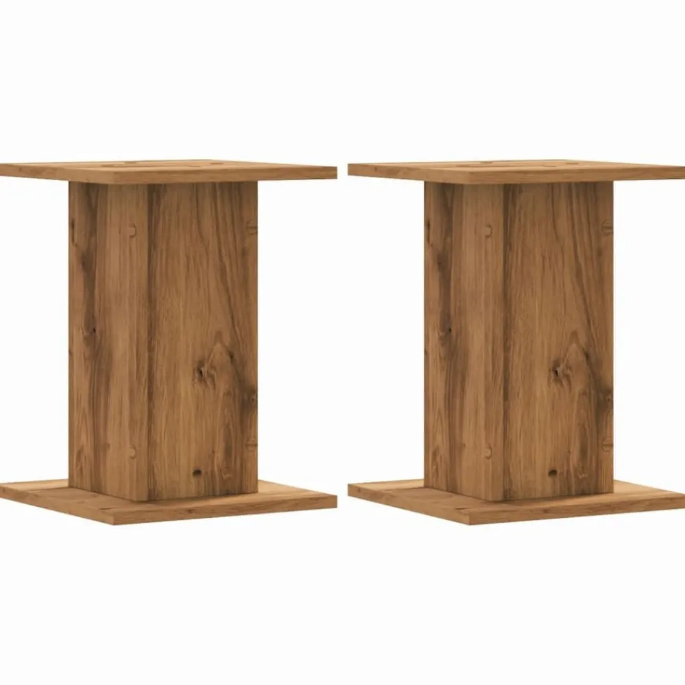 Pelouses & Jardins-vidaXL Supports pour plantes 2 pcs chêne artisanal bois d'ingénierie Chêne