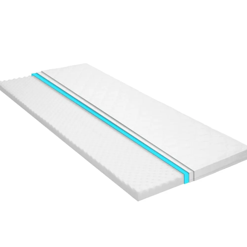 vidaXL Sur-matelas 80 x 200 cm Mousse froide Profil d'œuf 6 cm