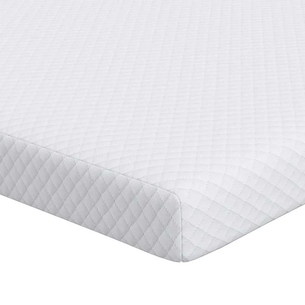 Linge-vidaXL Surmatelas Blanc 70 x 200 cm Tissu Jacquard