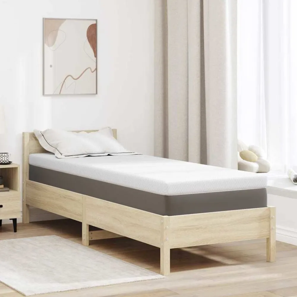 Linge-vidaXL Surmatelas Blanc 70 x 200 cm Tissu Jacquard
