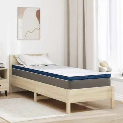 vidaXL Surmatelas Blanc 70 x 200 cm Tissu jacquard