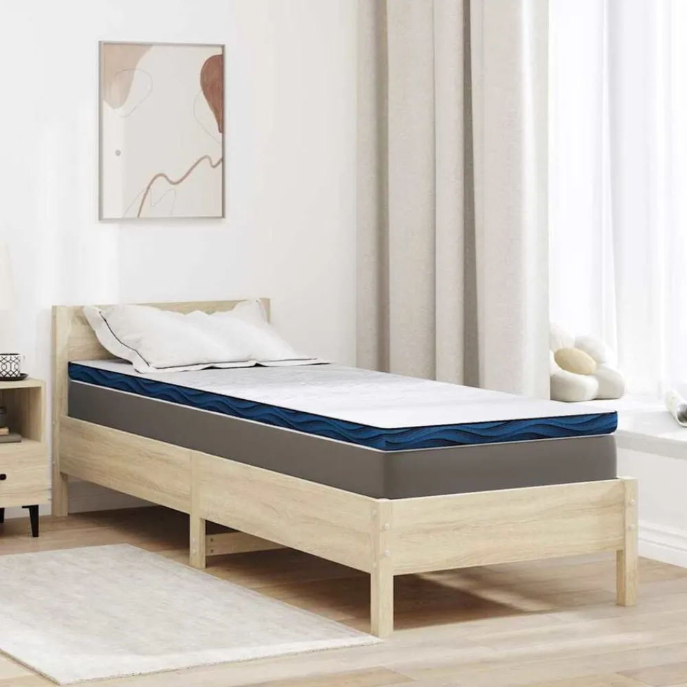 vidaXL Surmatelas Blanc 70 x 200 cm Tissu jacquard