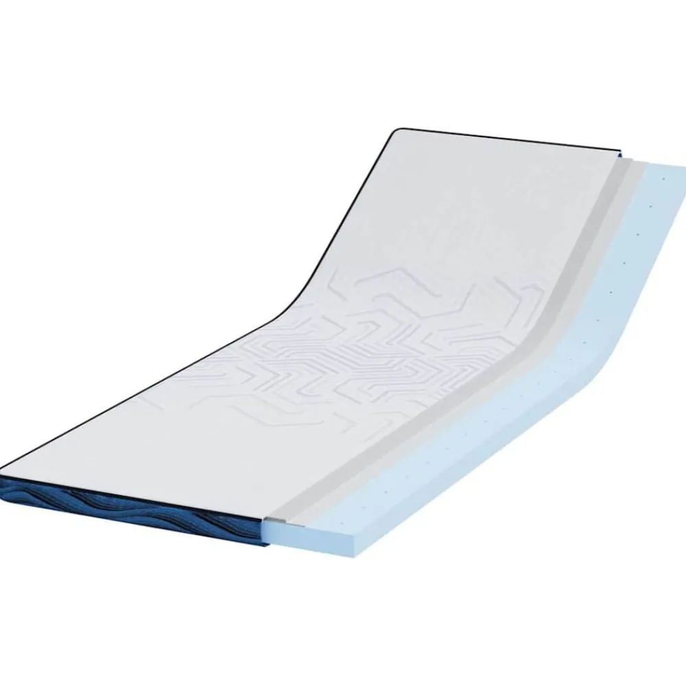 vidaXL Surmatelas Blanc 70 x 200 cm Tissu jacquard