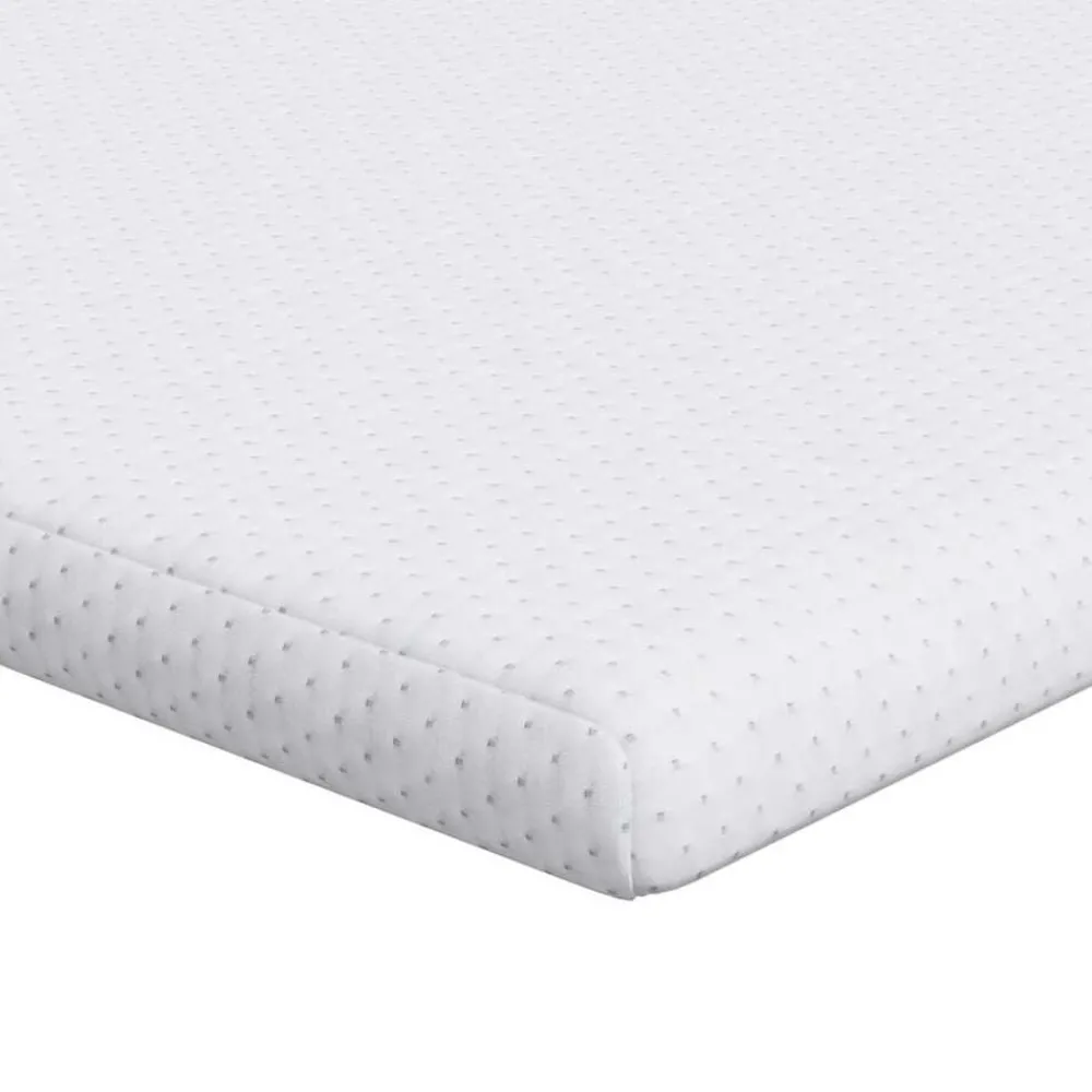 vidaXL Surmatelas Blanc 80 x 200 cm Tissu Jacquard