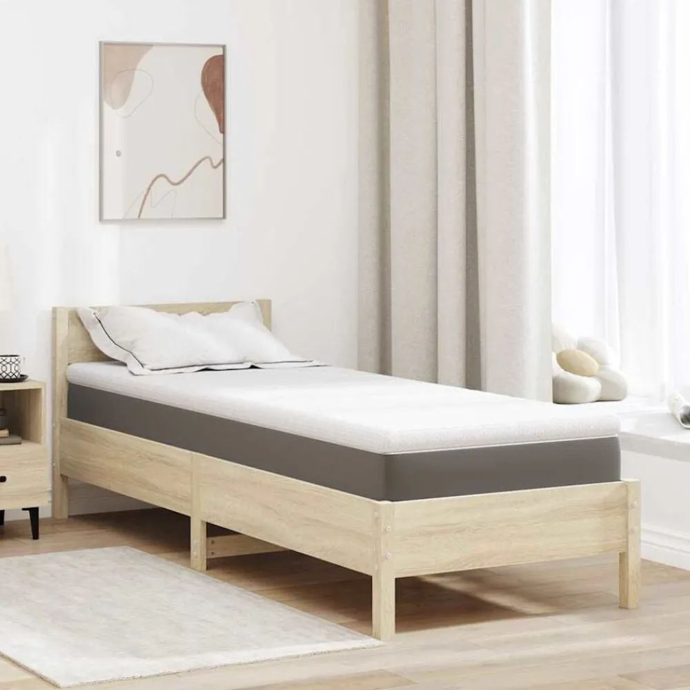 vidaXL Surmatelas Blanc 80 x 200 cm Tissu Jacquard
