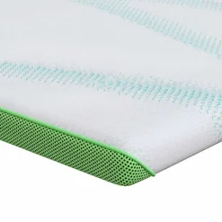 vidaXL Surmatelas Blanc et vert 80 x 200 cm Tissu Jacquard