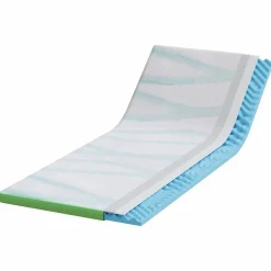 vidaXL Surmatelas Blanc et vert 80 x 200 cm Tissu Jacquard