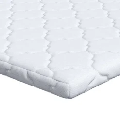 vidaXL Surmatelas en Coco Blanc 70 x 200 cm Tissu jacquard