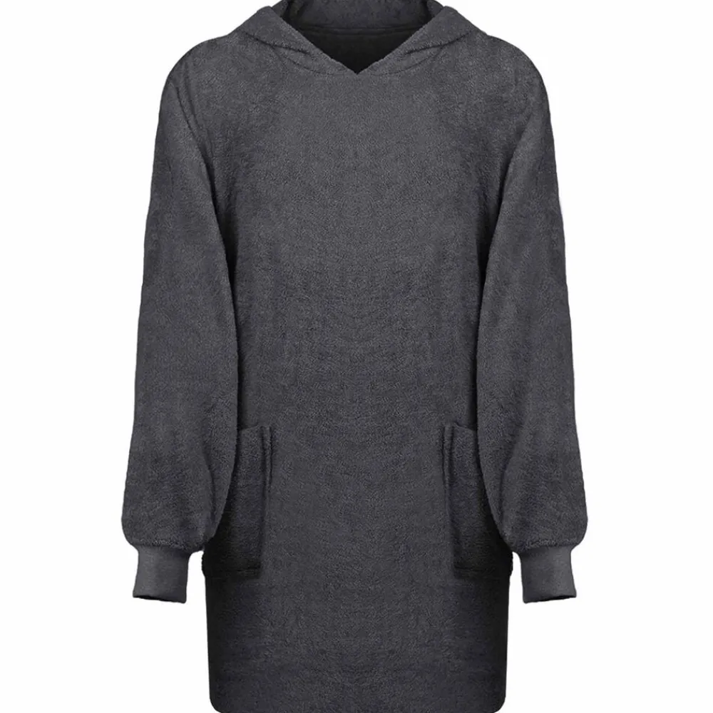 Vêtements & Accessoires-vidaXL Sweat à capuche couverture KINN L Coton Anthracite