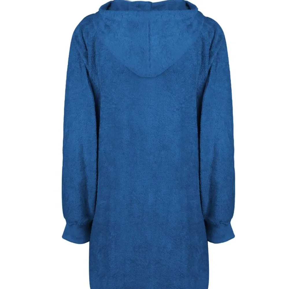 Vêtements & Accessoires-vidaXL Sweat à capuche couverture KINN L Coton Bleu marine