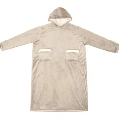 Vêtements & Accessoires-vidaXL Sweat à capuche couverture M Polaire et flanelle Beige