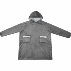 Vêtements & Accessoires-vidaXL Sweat à capuche couverture M Polaire et flanelle Gris foncé