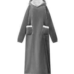 Vêtements & Accessoires-vidaXL Sweat à capuche couverture M Polaire et flanelle Gris foncé