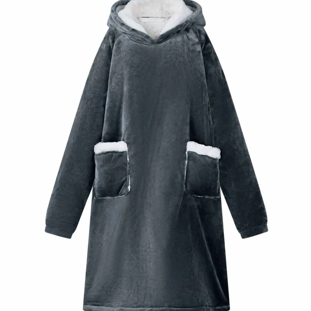 vidaXL Sweat à capuche couverture M Polaire et flanelle