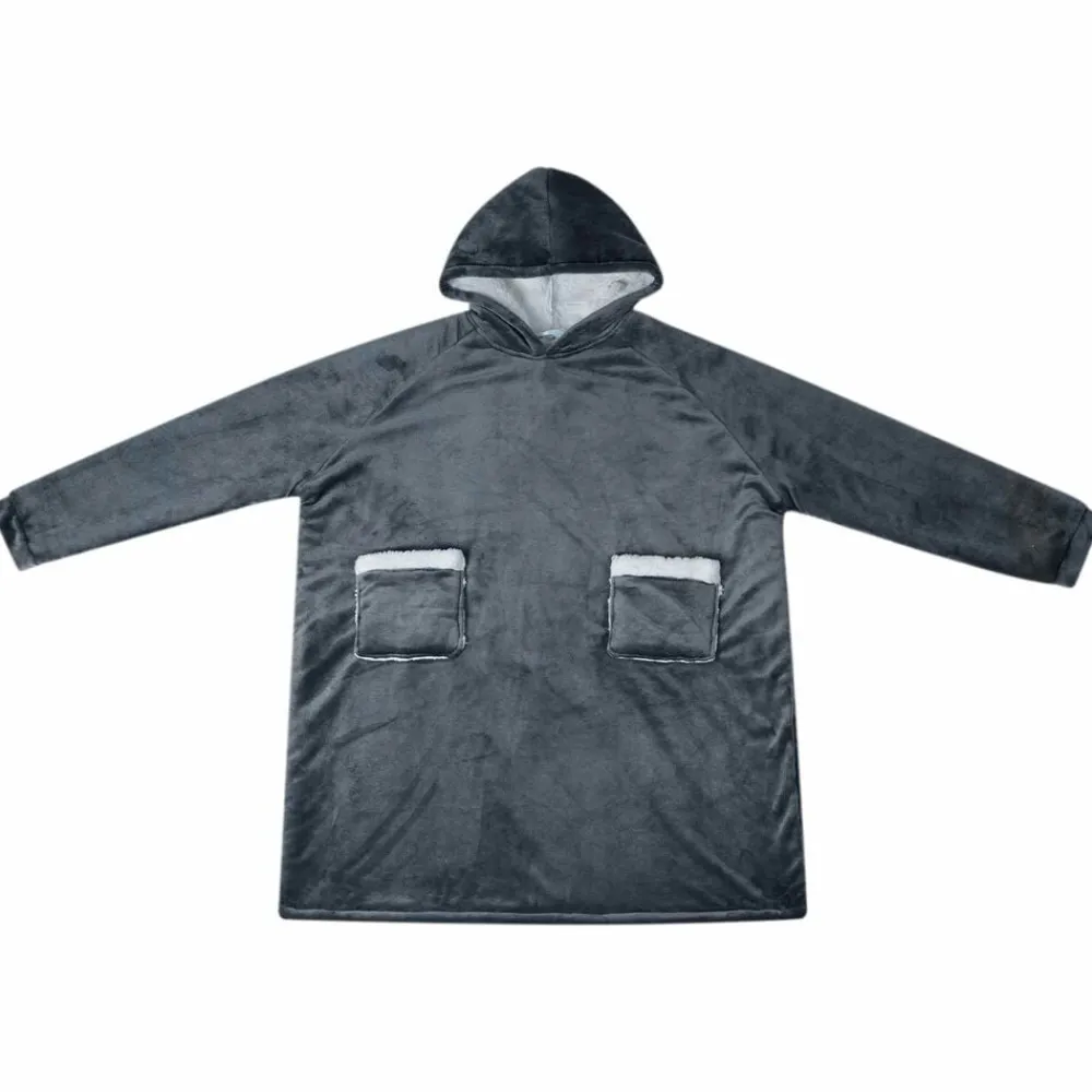 vidaXL Sweat à capuche couverture M Polaire et flanelle