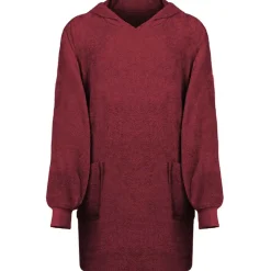 Vêtements & Accessoires-vidaXL Sweat à capuche couverture KINN Rouge L Coton Bordeaux&nbsp;