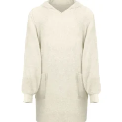Vêtements & Accessoires-vidaXL Sweat à capuche couverture KINN Crème L Coton Cr&egrave;me