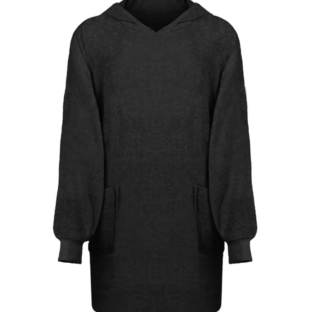 Vêtements & Accessoires-vidaXL Sweat à capuche couverture KINN L Coton Noir