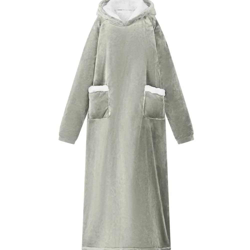 Vêtements & Accessoires-vidaXL Sweat à capuche couverture M Polaire et flanelle Gris
