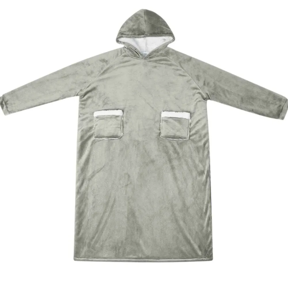 Vêtements & Accessoires-vidaXL Sweat à capuche couverture M Polaire et flanelle Gris