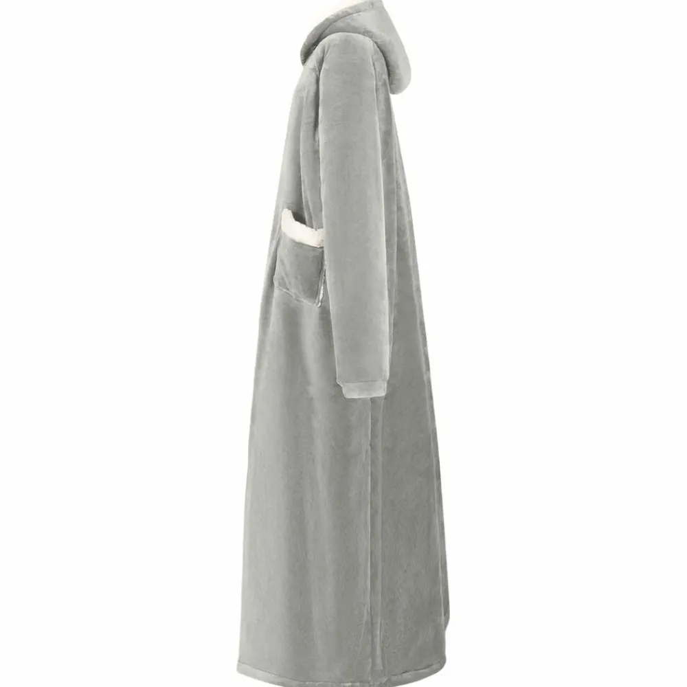 Vêtements & Accessoires-vidaXL Sweat à capuche couverture M Polaire et flanelle Gris