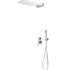 Plomberie-vidaXL Système de douche Acier inoxydable 201 Argenté