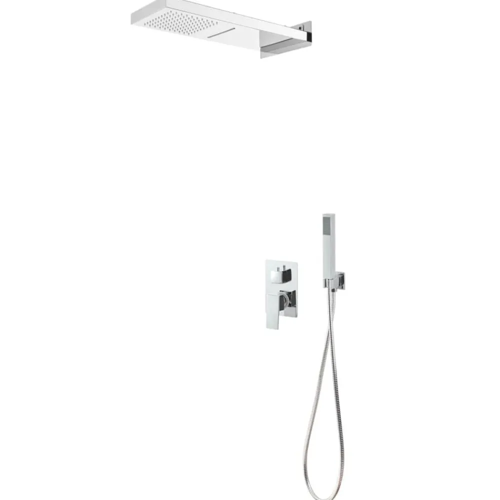 Plomberie-vidaXL Système de douche Acier inoxydable 201 Argenté