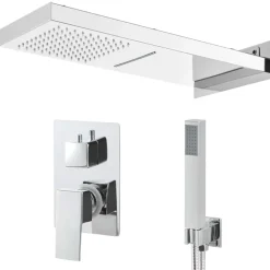 Plomberie-vidaXL Système de douche Acier inoxydable 201 Argenté