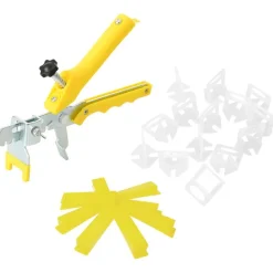 Outils-vidaXL Système de nivellement de carrelage 250 cales 500 clips 1 mm