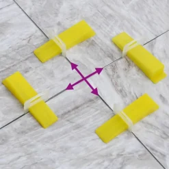 Outils-vidaXL Système de nivellement de carrelage 250 cales 500 clips 1 mm