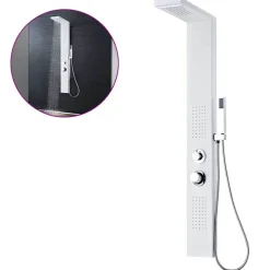 vidaXL Système de panneau de douche Aluminium Mat