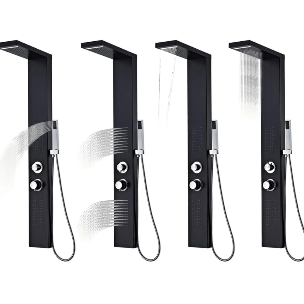 vidaXL Système de panneau de douche Aluminium Mat