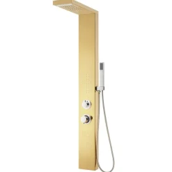 vidaXL Système de panneau de douche Acier inoxydable 201 Doré