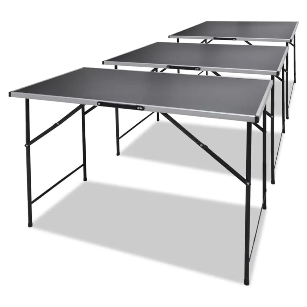Tables-vidaXL Table à coller 3 pcs Pliable
