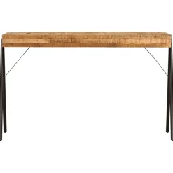 vidaXL Table à écrire Bois de manguier massif 118 x 50 x 75 cm