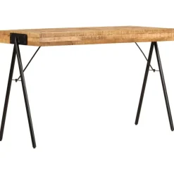 vidaXL Table à écrire Bois de manguier massif 118 x 50 x 75 cm