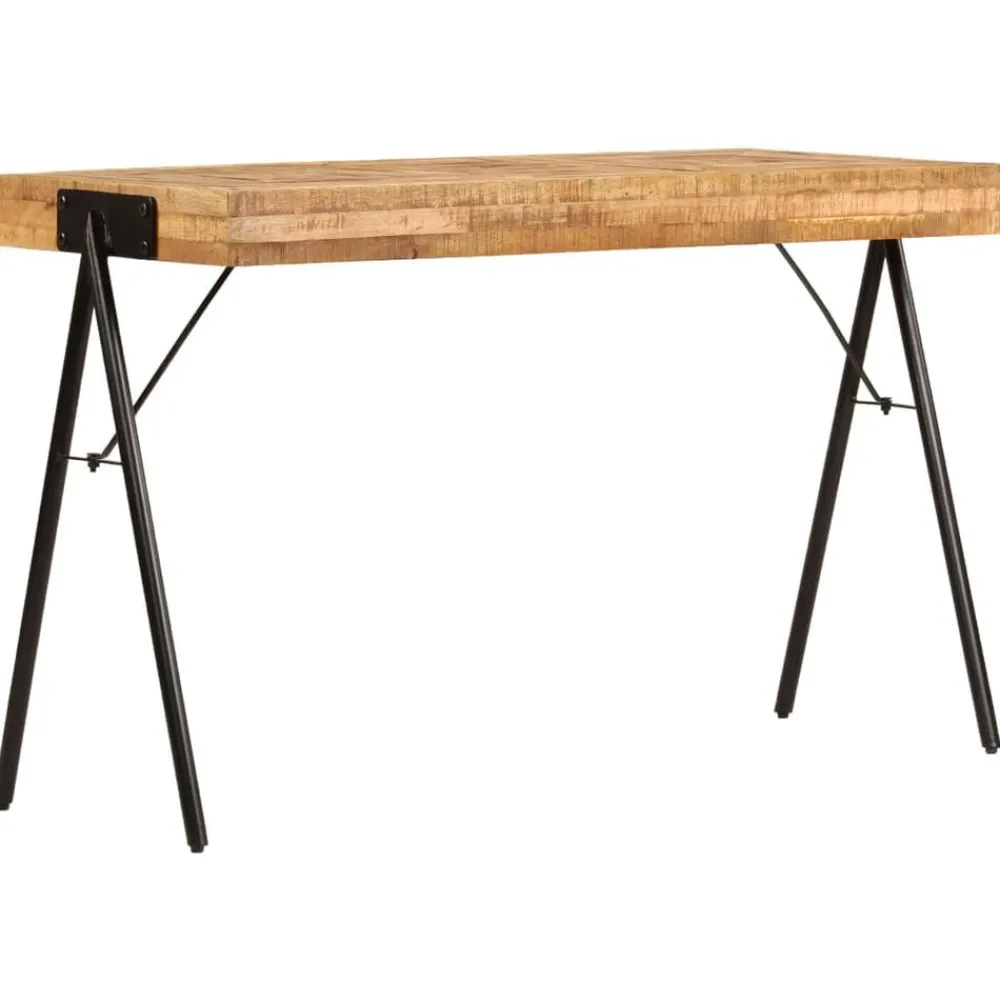 vidaXL Table à écrire Bois de manguier massif 118 x 50 x 75 cm