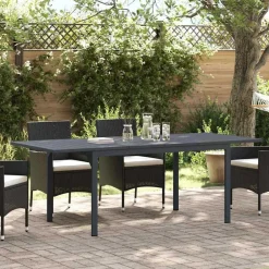 vidaXL Table à dîner d'extérieur 2 pcs Anthracite 210 x 90 x 73 cm