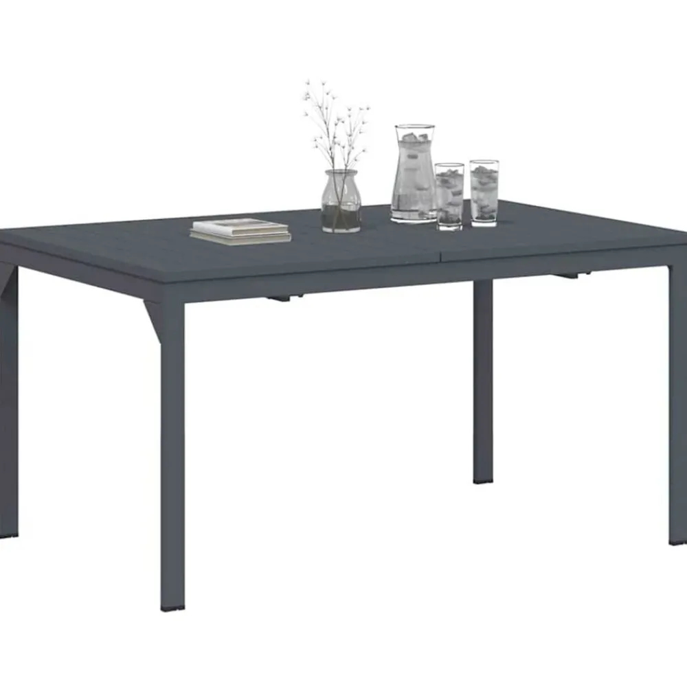 vidaXL Table à dîner d'extérieur 2 pcs Anthracite 210 x 90 x 73 cm