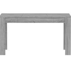 Tables-vidaXL Table à dîner 140x74,5x76 cm Bois d'ingénierie Sonoma gris