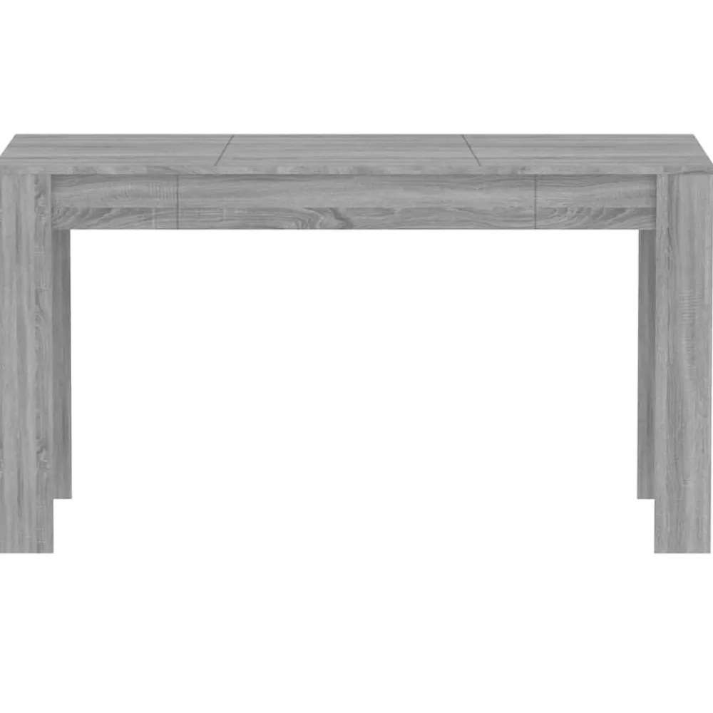 Tables-vidaXL Table à dîner 140x74,5x76 cm Bois d'ingénierie Sonoma gris
