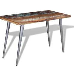 vidaXL Table à manger Bois de récupération 120x60x76 cm