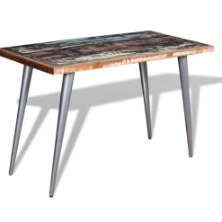 vidaXL Table à manger Bois de récupération 120x60x76 cm