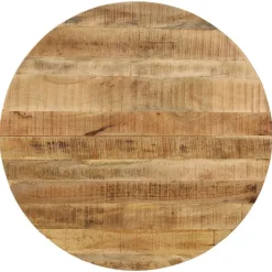 Tables-vidaXL Table à manger Bois de manguier brut massif et acier 120x77 cm