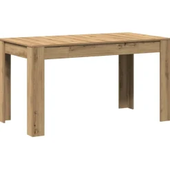 Tables-vidaXL Table à manger chêne artisanal 140x74,5x76 cm bois d'ingénierie ch&ecirc;ne artisanal