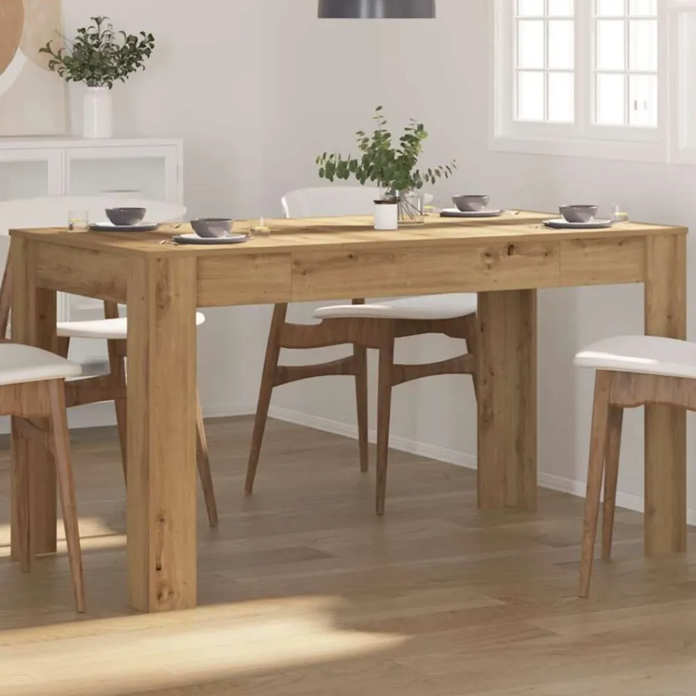 Tables-vidaXL Table à manger chêne artisanal 140x74,5x76 cm bois d'ingénierie chêne artisanal