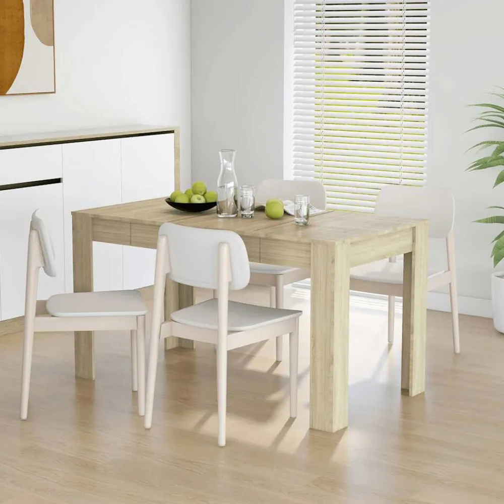 vidaXL Table à manger Chêne sonoma 140x74,5x76 cm Bois d'ingénierie