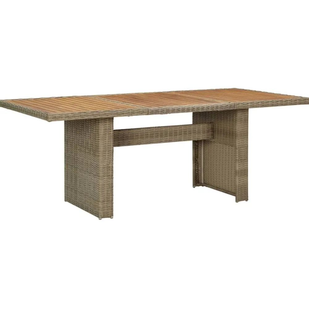 Mobilier De Jardin-vidaXL Table à manger de jardin 200x100x74 cm Résine tressée Marron