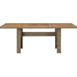Mobilier De Jardin-vidaXL Table à manger de jardin 200x100x74 cm Résine tressée Marron
