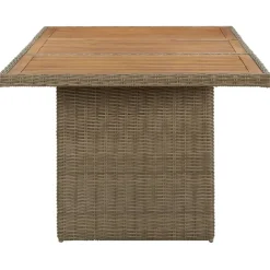 Mobilier De Jardin-vidaXL Table à manger de jardin 200x100x74 cm Résine tressée Marron